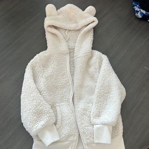 White bear ears zip up